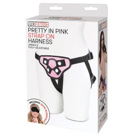 Lux Fetish Pretty in Pink Strap-on Harness-Pink