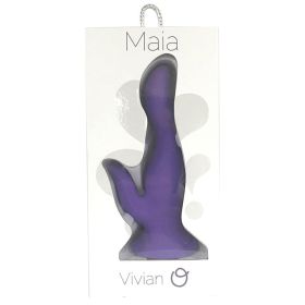 Maia Vivian Rechargable Dual Vibrator-Neon Purple 7"