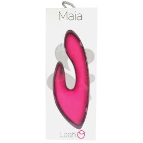 Maia Leah Rechargeable Dual Rabbit-Neon Pink 8"