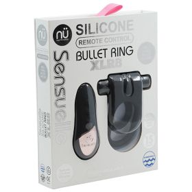 Sensuelle Silicone Remote Control Bullet Ring XLR8-Black
