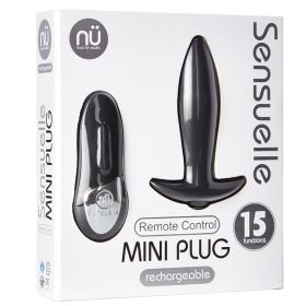 Sensuelle Remote Control Rechargeable 15 Function  Mini Plug - Black