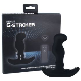 Nexus G Stroker Unisex Massager with Stroker Beads-Black