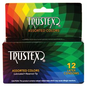 Trustex Condoms Assorted Colors 12pk