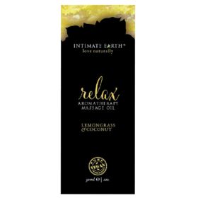 Intimate Earth Aromatherapy Oil Relax-Lemon Grass & Coconut 1oz Foil