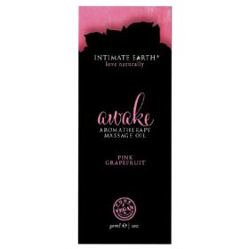 Intimate Earth Aromatherapy Oil Awake-Pink Grapefruit 1oz Foil