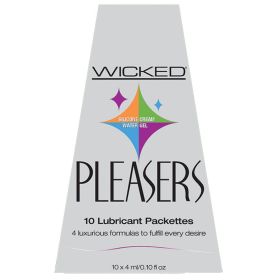 Pleasers - 12 Piece Display - Each Containing 10 Lubricant Packettes