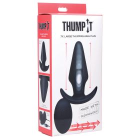 Thump-It Silicone Remote Control Butt Plug-Large Black