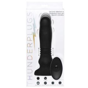 Thunderplugs Swelling & Thrusting Plug with Remote Control-Black